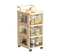 3/4/5 Tier Mobile Storage Cabinet,Plastic Storage Drawer Trolley on Wheels, Rolling Storage Rack for Clothes, Toys Home Use(A)