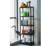 Black 3 Tier Plastic Shelving Unit Storage Racking Shelves