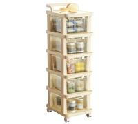 3/4/5 Tier Plastic Storage Drawer Organiser On Wheels, Mobile Storage Rack,Rolling Storage Cart For Clothes Shoes Toys Snacks(C)