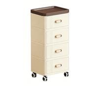 3/4/5 Tier Rolling Cart, Plastic Drawer Storage Trolley With Wheels Mobile Utility Trolley For Home Office Library(B)