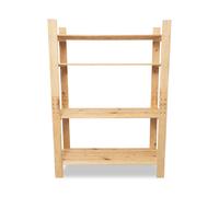 Core Products 3 Tier Narrow Shelf Storage Unit, Natural Sanded Pine, Clear