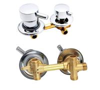 3/4/5-Way Brass Mixing Valve Shower Faucet with Ceic Filter Hot & Cold Water Control Adjuble Center Di 9/10/12.5/14.5 cm (14-14.5 cm 3-Way Fitting)
