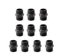 3/4" Black Hex Steel Threaded Pipe Nipple, Home TZH 10 Pack 3/4” Threaded Pipe Nipples for Steam-punk Vintage Shelf Bracket DIY Plumbing Pipe Decor Furniture（10, Black 3/4")