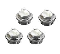 3/4" Bleeding Air Vent, Manual Radiator Air Vent Bleed Plug Valve Kit, Replacement Accessories for Heating System, Pack of 4