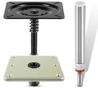 3/4" Boat Seat Pin Post SP-2114 + 7" x 7" Marine Seat Pedestal Base Plate + 1002 Lock'N-Pin 3/4" Seat Mount with Spring, Boat Seat Pedestal and Base Mount Kit for Pontoon/Fishing/Bass Boats, 11” Tall