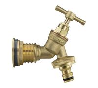 3/4" Brass Bib Tap And Ptfe Tape Includes Quick Connect Outlet