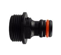 3/4" Bsp Male Tap Connector Black - Click-Lock Quick Connect, Plastic, 8G, Pack Of 1