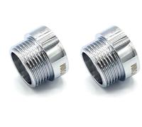 3/4" BSP Pipe Thread Extension Female x Male Chrome Brass - 10mm Long (Pack of 2)