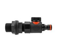 3/4" Bsp Water Butt Adapter Kit With Male Tank Connector And Female Quick-Connect Valve,