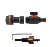 3/4" Bsp Water Butt Link Set With Quick-Connect Tap, Locking Nut, Washers And 27mm Hss Drill Bit