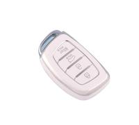 3 4 Button Car Key Case Cover For Hyundai For Tucson For Santa Fe For Rena For Sonata For Elantra For Creta Ix35 Ix45 I10 I30 I40(4 button White A)