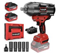 3/4" Cordless Impact Wrench - 2100Nm High Torque Brushless Impact Gun w/ 2 x 4.0Ah Battery & RSS Mode & Fast Charger & Carry Case - Electric Power Impac Wrench for Car Home Construction Heavy-Duty Use