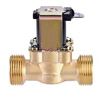 3/4" DC 24V Normally Closed Brass Electric Solenoid Valve, Water Control Magnetic Valve with Pressure Regulating Function, Durable Brass Construction for Home and Industrial Use