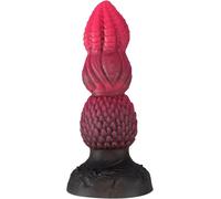 3.4" Diameter Huge Thick Dildo,11.4 in Monster Fantasy 3 Knots Dildo, Rose Red Anal Beads Prostate Adult Sex Toys for G Spot Gay Men Women with Suction Cup