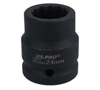 3/4" Drive 24mm Shallow Metric MM Impact Impacted Socket 12 Sided Bi-Hex