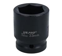 3/4" Drive 33mm Shallow Metric MM Impact Impacted Socket 6 Sided Single Hex