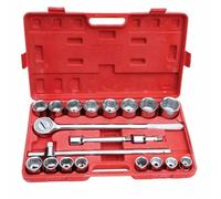 3/4" Drive Metric Socket Set 21Piece 22-50mm w/ Metal Case