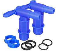 3/4" Drum Spigot Faucet Pail Taps with EPDM Gasket Polypropylene Construction FDA Compliant Materials NPT Connection for Plastic Gallon Drums by MUGLIO（Blue 2pc）