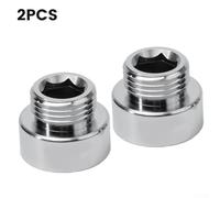 3/4 Female to 1/2 Male For BSP Shower Head Adaptor Made of Chrome Plated Brass for Use Between Mixer, Hose, and Showerhead Connections (2pc)