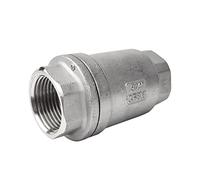 3/4" Female WOG1000, Vertical Check Valve, 304 Stainless Steel, NPT Spring Loaded in-line Low Cracking Pressure CF8M