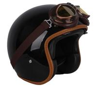 3/4 Half Motorcycle Helmet, Compatible With Scooter, Cruiser, Moped Motorbike Helmet, ECE/DOT Approved Vintage German Motorcycle Half Helmets I,XL