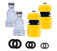3/4" High Pressure Washer Filter with 2pcs Quick Connectors - Garden Hose Inlet Gun Adapter - Plastic Water Filter for Home & Garden Use