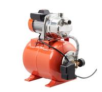 3/4 HP Shallow Well Jet Pump with 5 Gallon Pressure Tank - Stainless Steel, 100 Foot Lift, 20 Feet Suction, Automatic Pressure Switch (19/38 PSI) for
