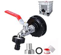 3/4" IBC Tank Fittings, ibc hose connector, 1000L Water Tank tap, IBC Tank Valve for S60x6 Water Storage Tank Tap Tank Garden Hose Connector Replace Valve Fitting Parts