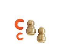 3/4 in. x 1/2 in. Push-to-Connect Brass Reducing Coupling Fitting (2 Pack)