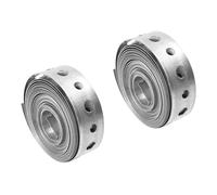 3/4 Inch × 10FT 2 Rolls Galvanised Steel Band Metal Fixing Strap with Perforated Holes, Fence Brackets Fixing Banding Ties and Pipe Support Hanging