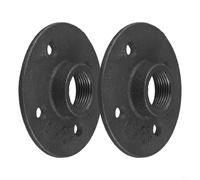 3/4 Inch Black Floor Flange 2 Pack Iron Pipe Fitting