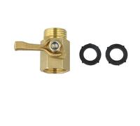 3/4 Inch Brass Garden Hose Water Ball Valve Connector | Robust brass construction provides reliable water flow control with an easy-turn ergonomic handle.