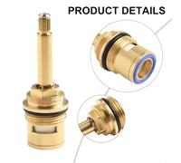 3/4 Inch Ceramic Faucet Valve Cartridge, Quarter Turn Long Stem Shower Bath Tap Insert Replacement(2)