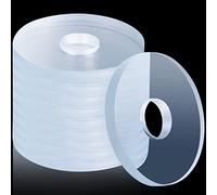 3/4 Inch Clear Vinyl Replacement Washer Flat Washer Gasket 1/16 Inch (2 mm) Thickness Washer Spacer for Glass Shower Door Handles/Towel Bars, 3/4 Inch Standoff Cap Assemblies (10 Pieces)