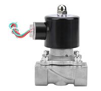 3/4 inch Electric Solenoid Valve, 304 Stainless Steel 2 Way Normally Closed Direct Action Electric Solenoid Air Valve for Air Water Oil(AC220V)