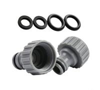 3/4 Inch Female Thread Adapter 2-Pack Plastic | Secure leak- for proof seal, prevents water waste, fits standard faucets, easy screw-on design, grey plastic finish