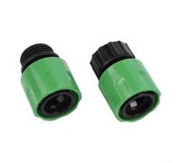 3/4 Inch Garden Hose Pipe Fitting Kit With Female And Male Quick Connector Set Water Adaptor Green And Black Abs Plastic Easy Install
