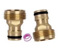 3/4 Inch Garden Hose Quick Connector, External Threaded Garden Hose Tap Adapter, Brass 3/4 Inch BSP Hose Connector Suitable for Threaded Tap Adapter and Garden Spray Gun.