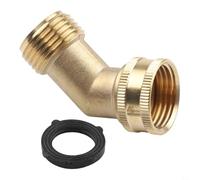3/4 Inch GHT Brass Hose Elbow with 45 Degree Angle for Optimal Water Flow (1PCS)