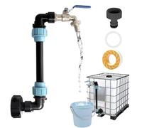 3/4 Inch IBC Gooseneck Tap, IBC Water Barrel Tap Kit, Waterproof and Leak Proof/Easy to Assemble and Disassemble for IBC Water Tanks, 1000l Rainwater Buckets, Agricultural Rainwater Tank, Garden