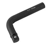 3/4 inch L-Shaped Socket Wrench Bar Extension Made from Chromium Vanadium Steel with Black Oxide Coating for Heavy Duty Use, 160x60x19mm and 360x90x19mm
