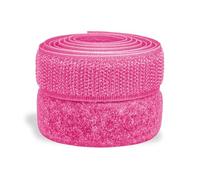 3/4 inch Pink Sew on Hook and Loop Tape Non-Adhesive 1 Yd Thin Nylon Heavy Duty Strips Sewing Fastening Fabric Fastener Interlocking Set for Military Form Bags Clothes Shoes Backpacks DIY Craft