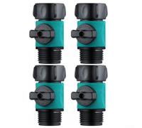 3/4 Inch Plastic Garden Hose Coupler with Built In Shutoff Lever for Controlling Water Flow Without Returning to Spigot