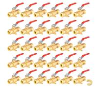 3/4 Inch Push Fit Ball Valve with Drain - Lead Free Brass Full Port Shut Off Valve for Copper, PEX, CPVC Pipe Plumbing(30pack Drop Ear Ball w/Drain)