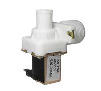 3/4 Inch Right Angle Thread Electric Solenoid Water Inlet Valve AC 110V 220V DC 12V 24V N/C 0.02-0.8MPa Fits Washing Machine(24V)