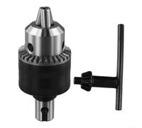 3/4 Inch Shank Adapter to B16 Taper Drill Chuck Set with Key, 1/2-20 UNF Thread Steel Magnetic Connection for Weldon Shank, Clamping Range 1.5-13mm, Grey(3)