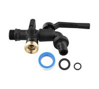 3/4 Inch Solid Copper Ball Valve for External Use Featuring Anti-Freeze Capability and Thermal Stability in Variable Weather Conditions (1/2x3/4x3/4+1 nipple)