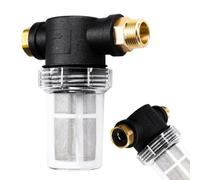 3/4 Inch Water Filter for High Pressure Washer Removable Screen Particle Remover Protects Pump Rust Sand Pebble Filtration Plastic Quick-Release