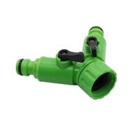 3/4 Inch Y Valve Splitter Garden Irrigation Hose Fitting 2-Way Valve Quick Connector Agriculture Watering Splitter 1 Pcs(3I4 F - Nipple Green)