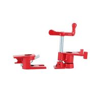 3/4 Inches Pipe Clamp, Vertical Woodworking Quick Clamp Fixture, Hand - Cranked Cast Iron Carpenter Tool with Galvanized Screw for Furniture Assembly, Cabinet Making and Stone